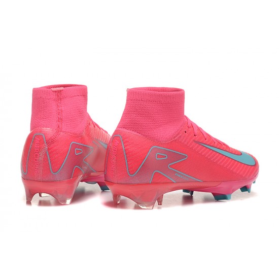 Sale Nike Air Zoom Mercurial Superfly 10 Elite FG Mens Pink Blue Soccer Cleats