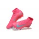 Nike Air Zoom Mercurial Superfly 10 Elite FG Mens Pink Blue