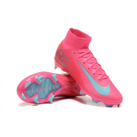 Nike Air Zoom Mercurial Superfly 10 Elite FG Mens Pink Blue