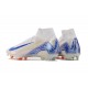 Sale Nike Air Zoom Mercurial Superfly 10 Elite FG White Bule Mens Soccer Cleats