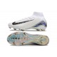 Sale Nike Air Zoom Mercurial Superfly 10 Elite FG White and Bule Mens Soccer Cleats