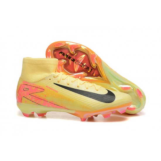 Sale Nike Air Zoom Mercurial Superfly 10 Elite FG Yellow Pink Mens Soccer Cleats