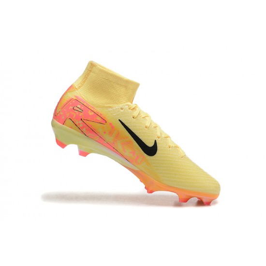 Sale Nike Air Zoom Mercurial Superfly 10 Elite FG Yellow Pink Mens Soccer Cleats