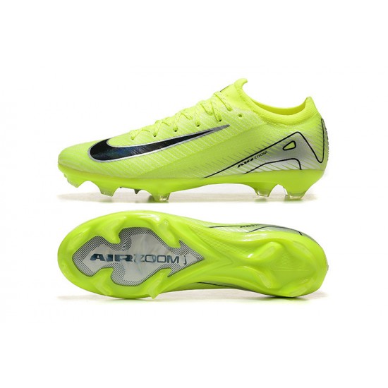 Sale Nike Air Zoom Mercurial Vapor 16 Elite FG Mens Neongreen and Black Soccer Cleats