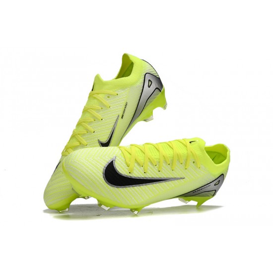 Sale Nike Air Zoom Mercurial Vapor 16 Elite FG Mens Neongreen and Black Soccer Cleats