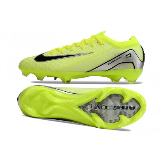 Sale Nike Air Zoom Mercurial Vapor 16 Elite FG Mens Neongreen and Black Soccer Cleats