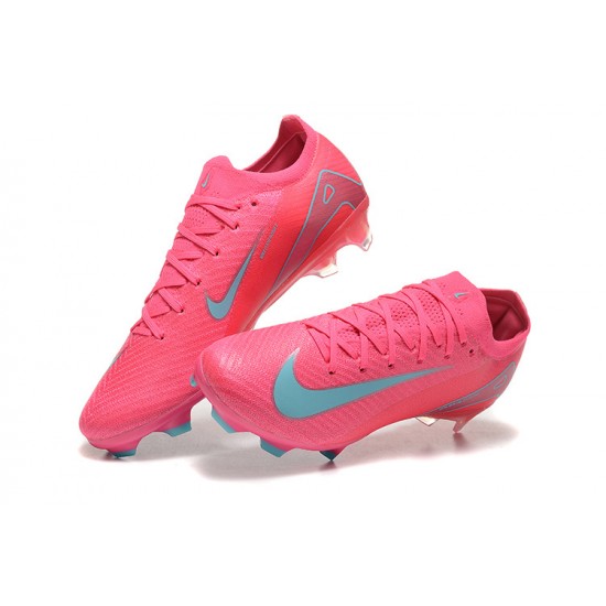 Sale Nike Air Zoom Mercurial Vapor 16 Elite FG Mens Pink and Blue Soccer Cleats