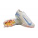 Sale Nike Air Zoom Mercurial Vapor 16 Elite FG White and Blue Mens Soccer Cleats