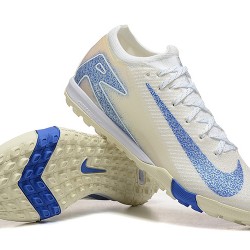 Nike Air Zoom Mercurial Vapor 16 Elite TF Mens White and Blue 