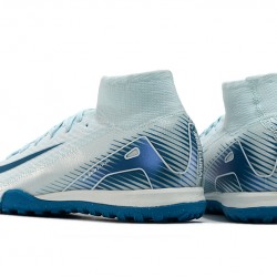 Nike Air Zoom Superfly 10 Mercurial Elite TF Blue White Mens 