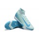 Sale Nike Air Zoom Superfly 10 Mercurial Elite TF Ltblue White Mens Soccer Cleats