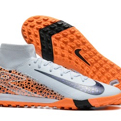 Nike Air Zoom Superfly 10 Mercurial Elite TF White Orange Mens 