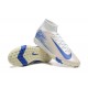 Sale Nike Air Zoom Superfly 10 Mercurial Elite TF White and Blue Soccer Cleats