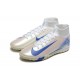 Sale Nike Air Zoom Superfly 10 Mercurial Elite TF White and Blue Soccer Cleats