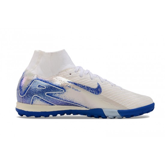 Sale Nike Air Zoom Superfly 10 Mercurial Elite TF White ang Blue Soccer Cleats