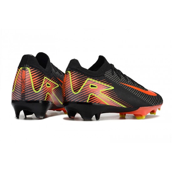 Sale Unisex Nike Air Zoom Mercurial Vapor 16 Elite FG Black Orange Soccer Cleats