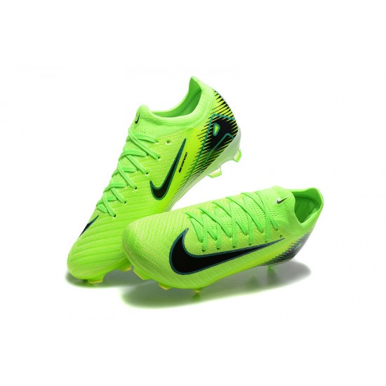 Unisex Nike Air Zoom Mercurial Vapor 16 Elite FG Neongreen and  Black