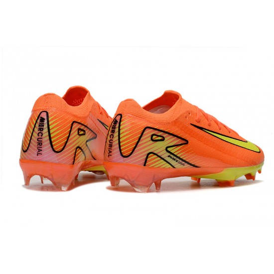 Sale Unisex Nike Air Zoom Mercurial Vapor 16 Elite FG Orange Yellow Soccer Cleats