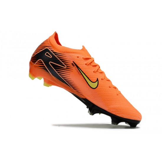 Sale Unisex Nike Air Zoom Mercurial Vapor 16 Elite FG Orange and Yellow Soccer Cleats