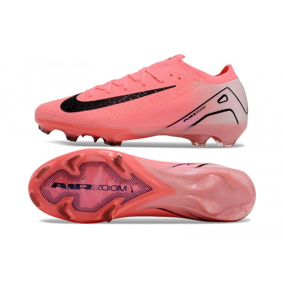 Sale Unisex Nike Air Zoom Mercurial Vapor 16 Elite FG Pink Black Soccer Cleats