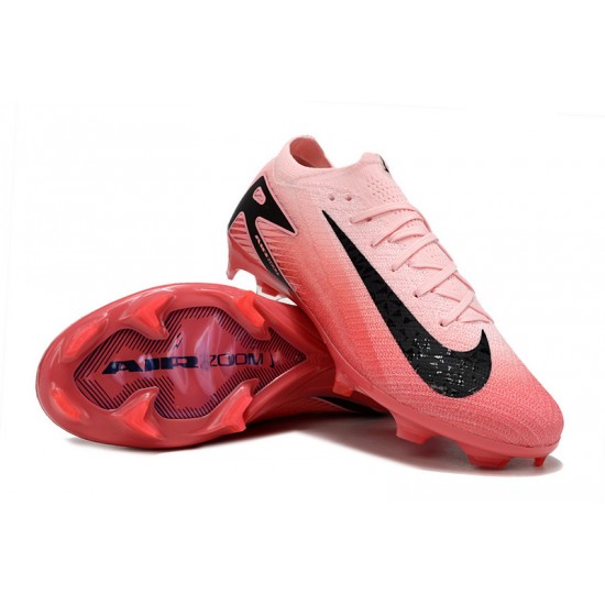 Sale Unisex Nike Air Zoom Mercurial Vapor 16 Elite FG Pink and Black Soccer Cleats