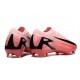 Sale Unisex Nike Air Zoom Mercurial Vapor 16 Elite FG Pink and Black Soccer Cleats