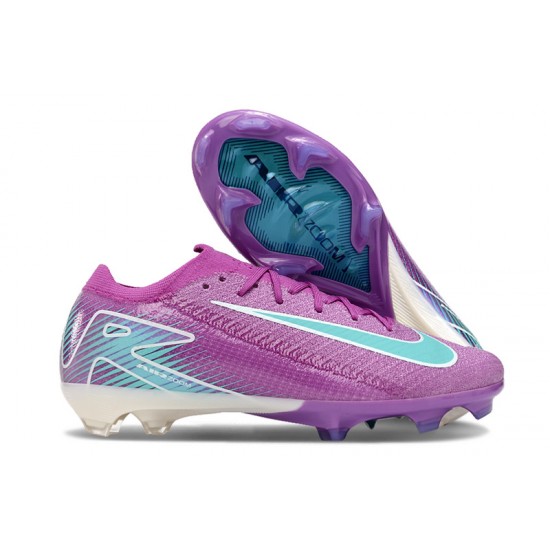 Sale Unisex Nike Air Zoom Mercurial Vapor 16 Elite FG Purple and Blue Soccer Cleats