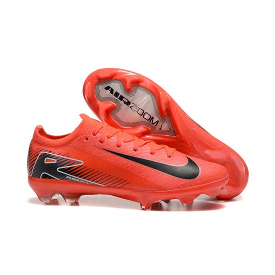 Sale Unisex Nike Air Zoom Mercurial Vapor 16 Elite FG Red and Black Soccer Cleats