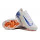 Sale Unisex Nike Air Zoom Mercurial Vapor 16 Elite FG White Blue Soccer Cleats