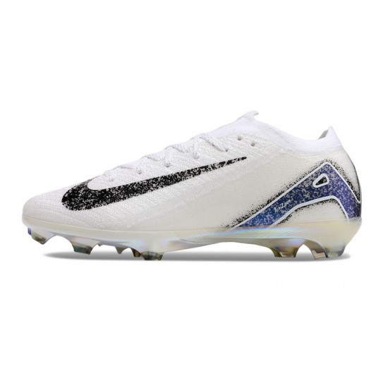 Sale Unisex Nike Air Zoom Mercurial Vapor 16 Elite FG White and Blue Soccer Cleats