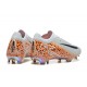 Sale Unisex Nike Air Zoom Mercurial Vapor 16 Elite FG White and Orange Soccer Cleats