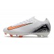 Sale Unisex Nike Air Zoom Mercurial Vapor 16 Elite FG White and Orange Soccer Cleats