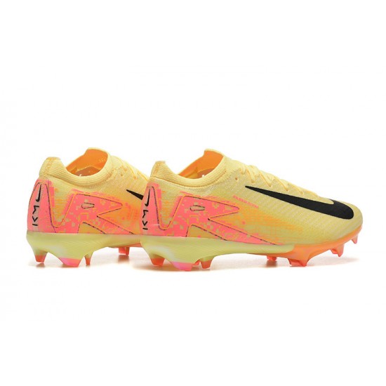 Sale Unisex Nike Air Zoom Mercurial Vapor 16 Elite FG Yellow and Black Soccer Cleats