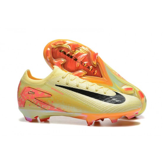 Sale Unisex Nike Air Zoom Mercurial Vapor 16 Elite FG Yellow and Orange Soccer Cleats