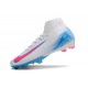 Nike Air Zoom Mercurial Superfly 10 Elite FG White Pink Ltblue High Top