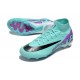 Nike Air Zoom Mercurial Superfly 9 Elite AG High Top Soccer Cleats Ltblue Purple Black
