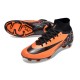 Nike Air Zoom Mercurial Superfly 9 Elite FG High Top Soccer Cleats Orange Black
