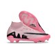 Nike Air Zoom Mercurial Superfly 9 Elite FG High Top Soccer Cleats Pink Black