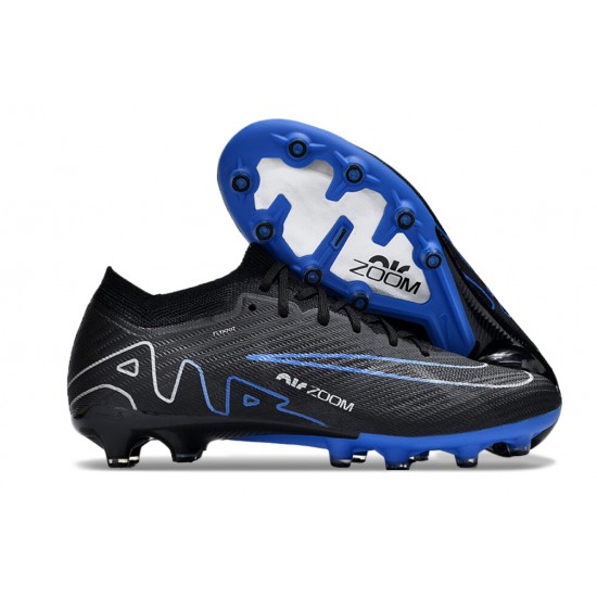 Nike Air Zoom Mercurial Vapor 15 Elite AG Low Soccer Cleats Black Blue White