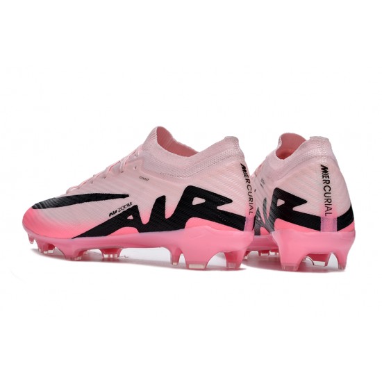 Nike Air Zoom Mercurial Vapor 15 Elite FG Low Soccer Cleats Pink Black