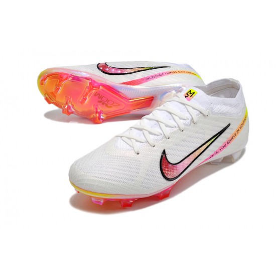 Nike Air Zoom Mercurial Vapor 15 Elite FG Low Soccer Cleats White Peach