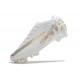 Sale Nike Air Zoom Mercurial Vapor 15 Elite FG Low White Silver Gold Soccer Cleats