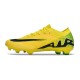 Nike Air Zoom Mercurial Vapor 15 Elite FG Low Soccer Cleats Yellow Black