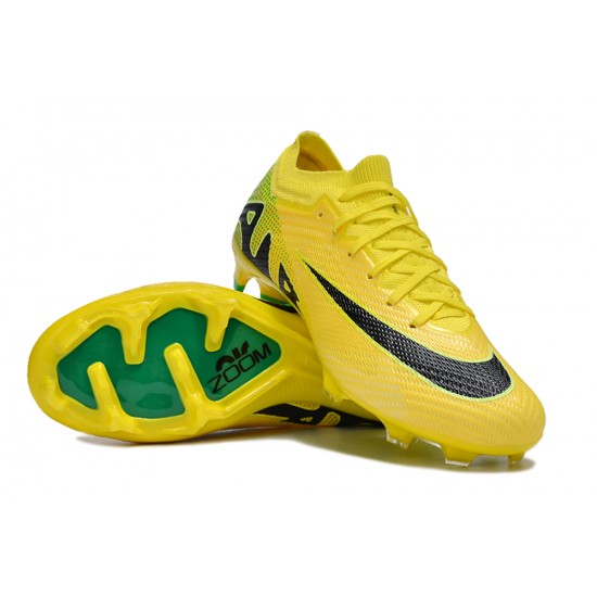 Nike Air Zoom Mercurial Vapor 15 Elite FG Low Soccer Cleats Yellow Black