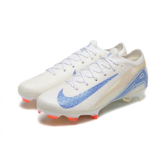 Sale Nike Air Zoom Mercurial Vapor 16 Elite FG Low Yellow White Blue Soccer Cleats