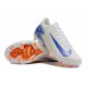 Nike Air Zoom Mercurial Vapor 16 Elite FG White Blue Low Soccer Cleats