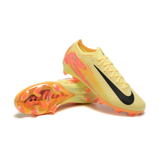 Sale Nike Air Zoom Mercurial Vapor 16 Elite FG Yellow Black Pink Soccer Cleats