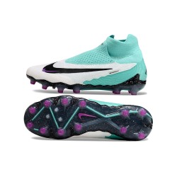 Unisex Nike Phantom GX Elite AG High top Teal Black Soccer Cleats 