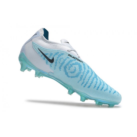 Sale Unisex Nike Phantom GX Elite FG Blue White Soccer Cleats Soccer Cleats