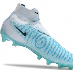 Unisex Nike Phantom GX Elite FG High top Blue Soccer Cleats 